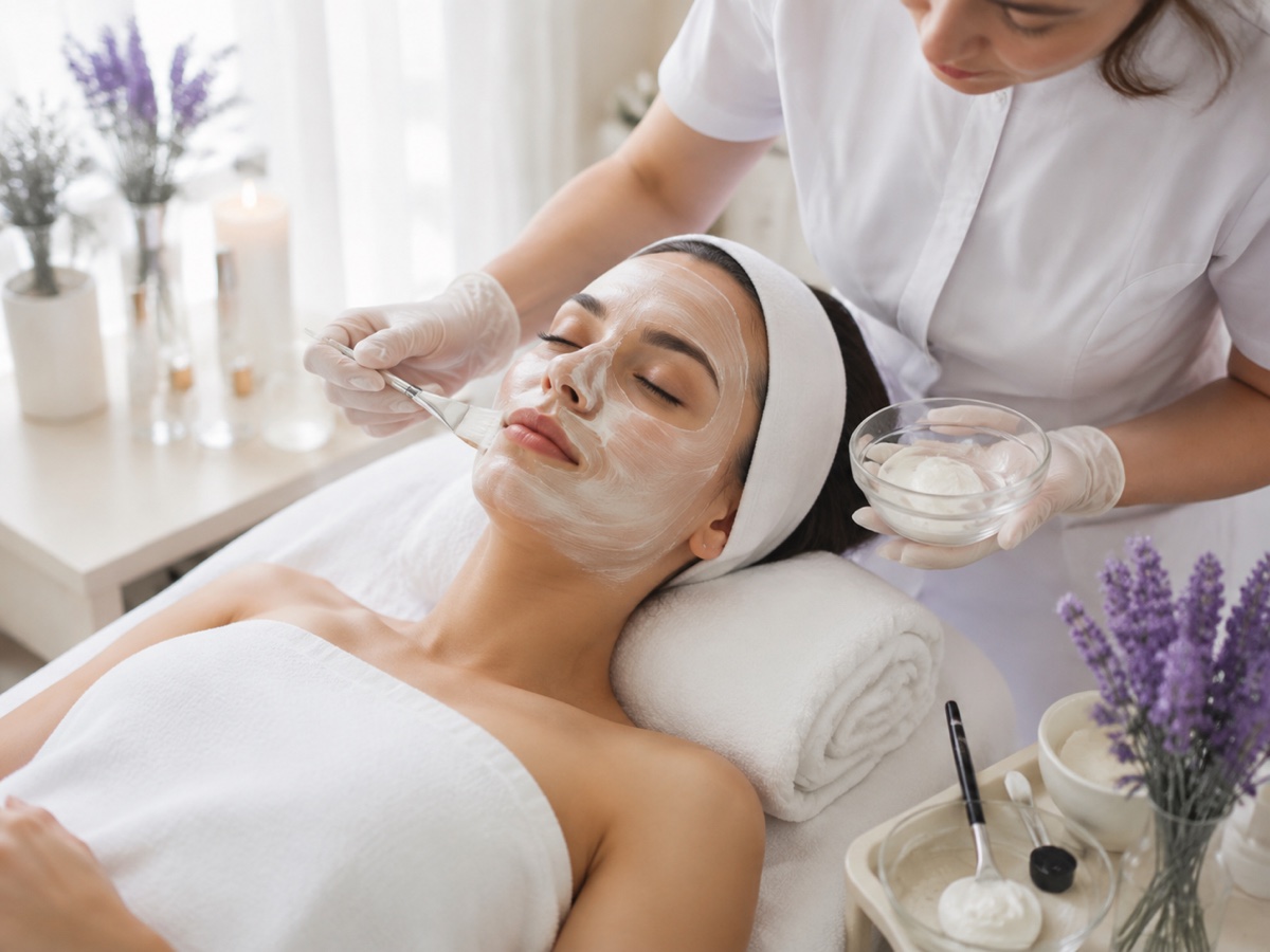 Professional facial service at home