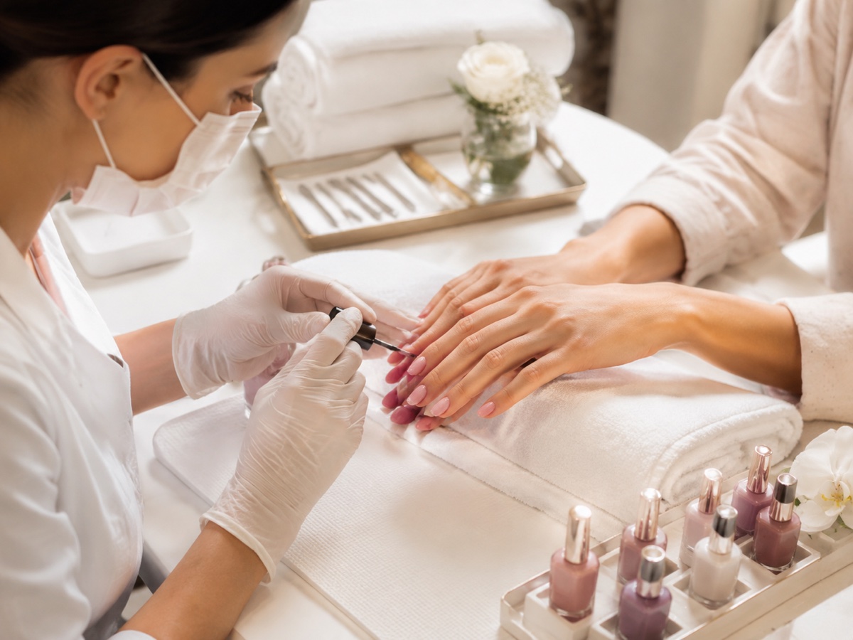 Professional manicure and nail care service
